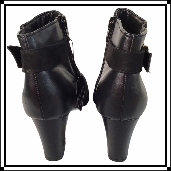 Alfani Leather & Suede NWT Booties Size 6M Black - Picture 5 of 13